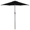 Northlight 7.5ft Outdoor Patio Market Umbrella with Hand Crank, Black